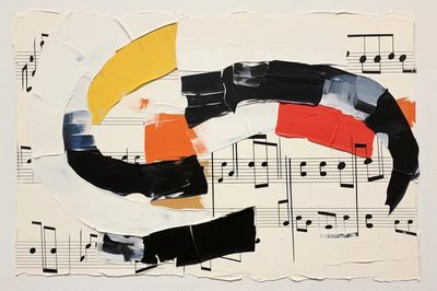 Abstract Music Notes Art Poster. poster print