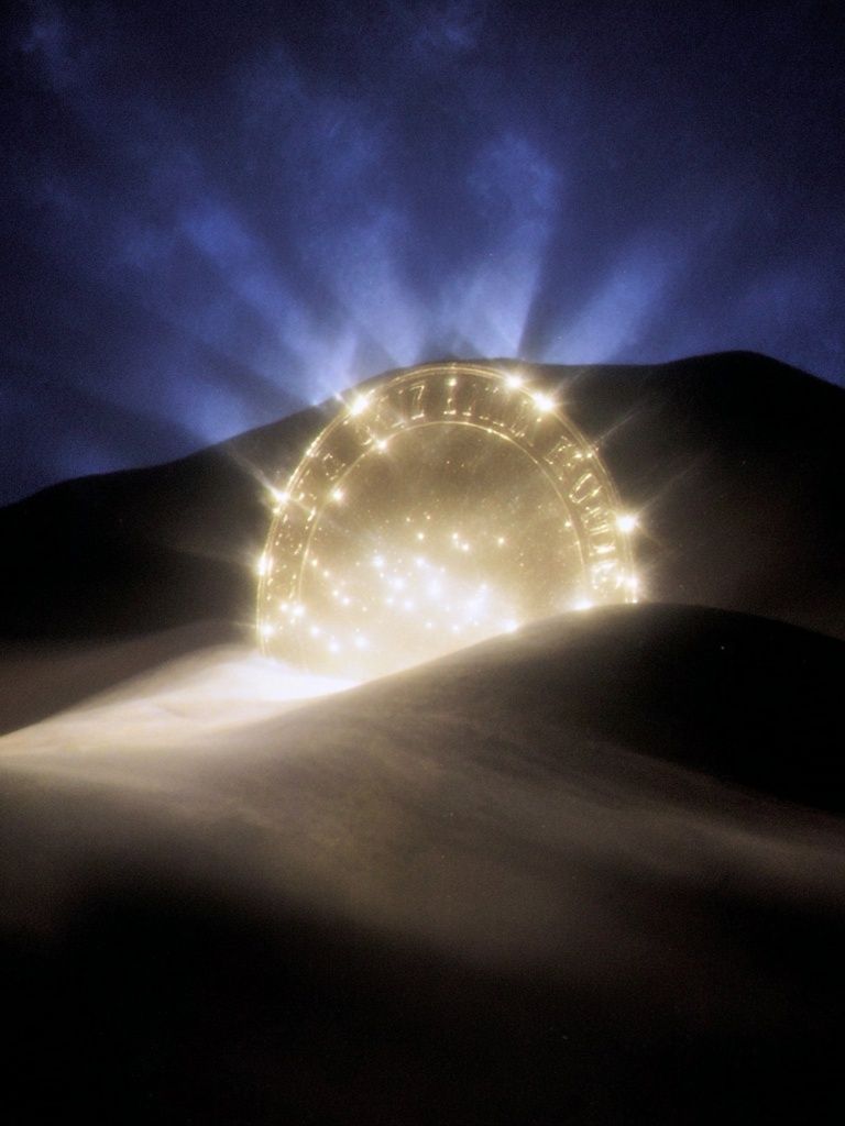 Mystical Portal in Desert — Sci-Fi Print. poster detail
