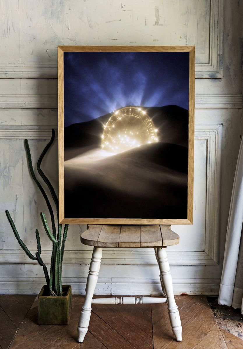 Mystical Portal in Desert — Sci-Fi Print room preview