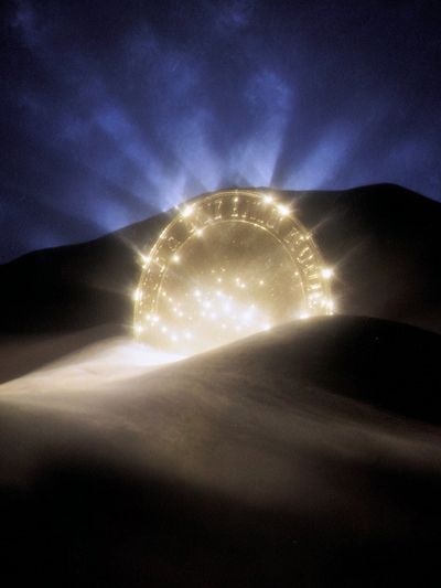 Mystical Portal in Desert — Sci-Fi Print