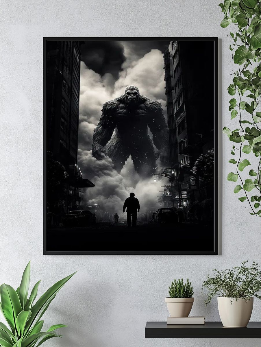 Giant Gorilla in Cityscape — Movie Poster. — room view 4
