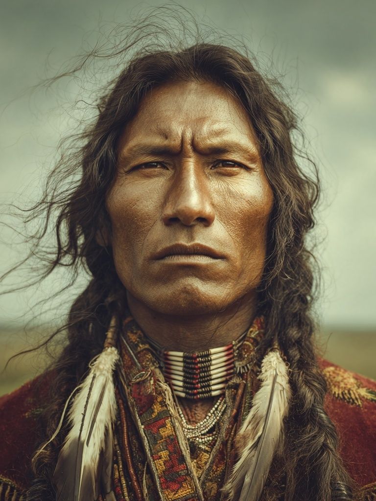 Native American Portrait — Fine Art Print. poster — fine-art art