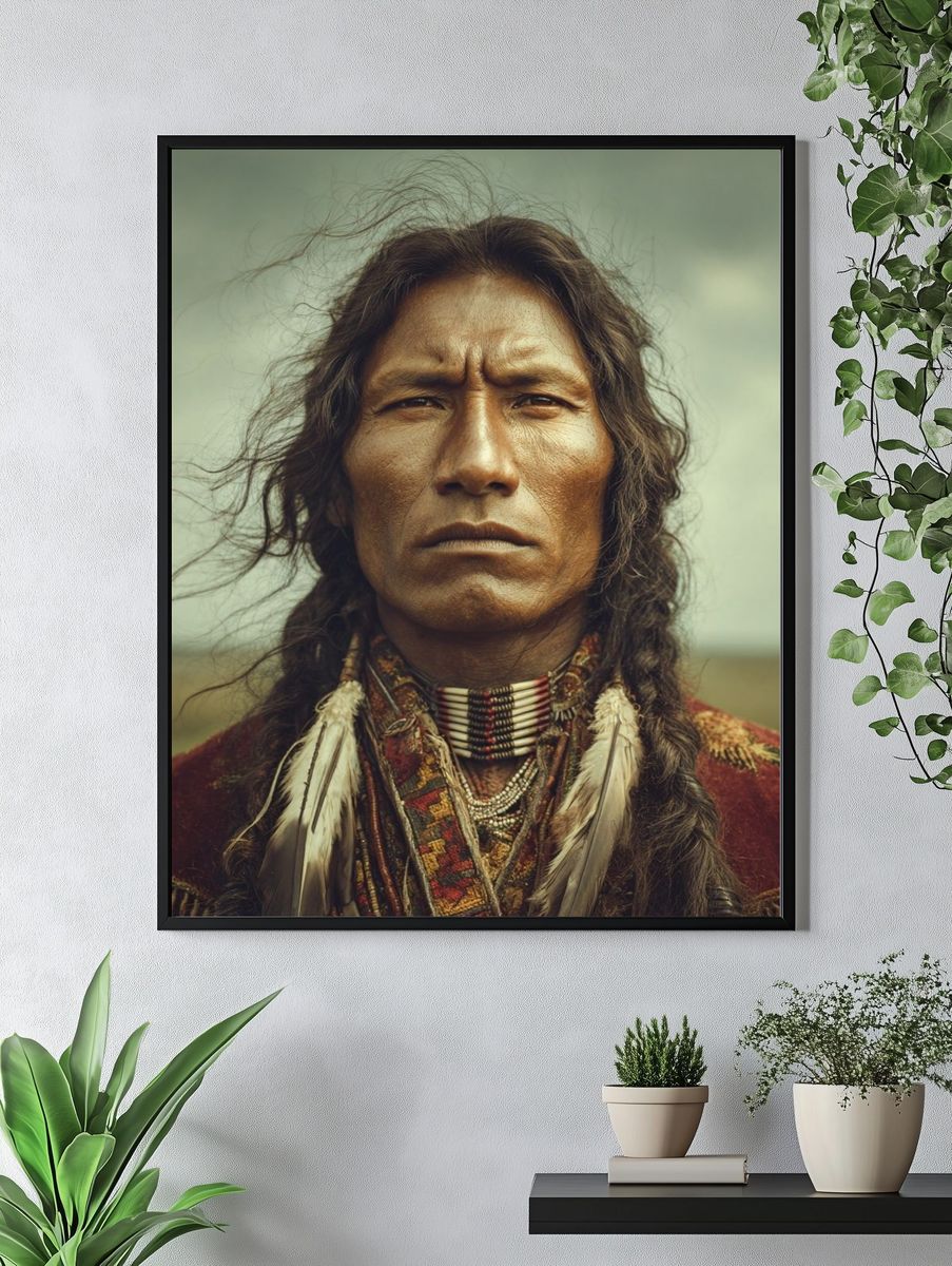 Native American Portrait — Fine Art Print. — room view 4