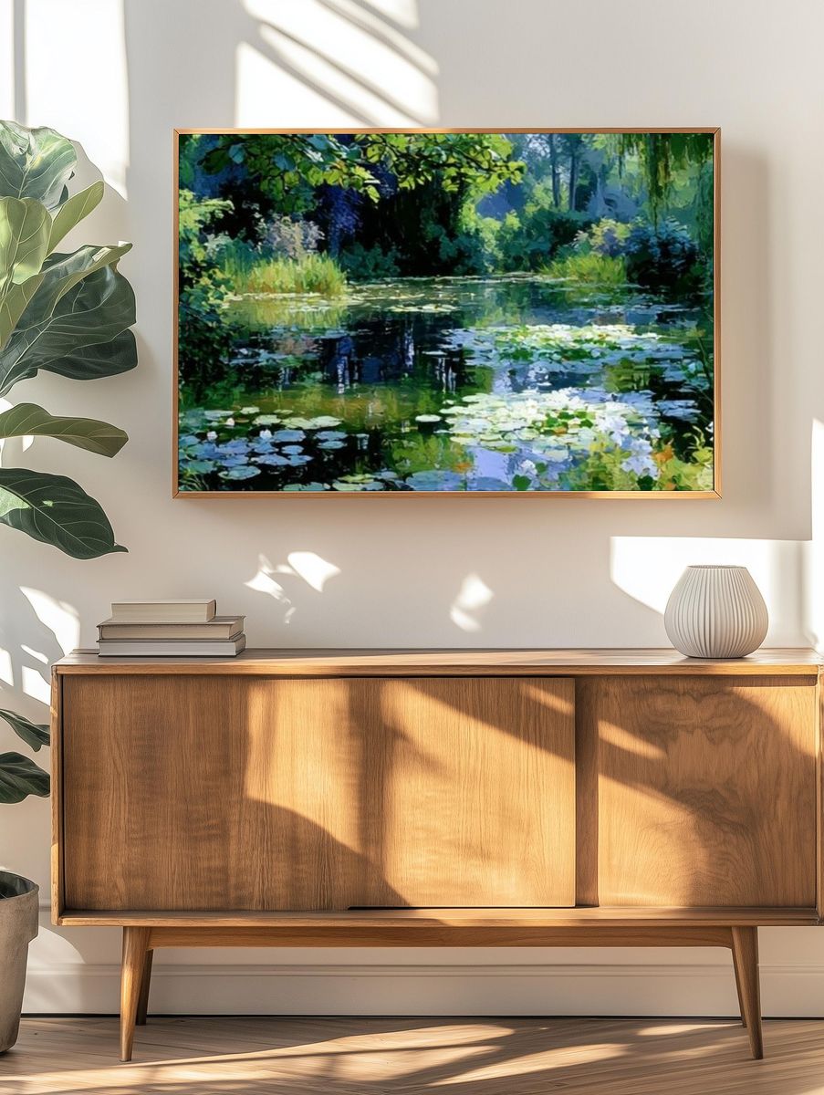 Tropical Sunset Palm Beach Poster. — room view 3