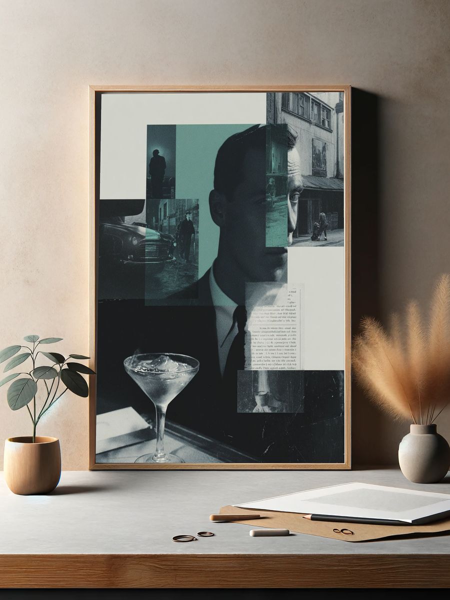 Noir Collage — Vintage Print. — room view 2