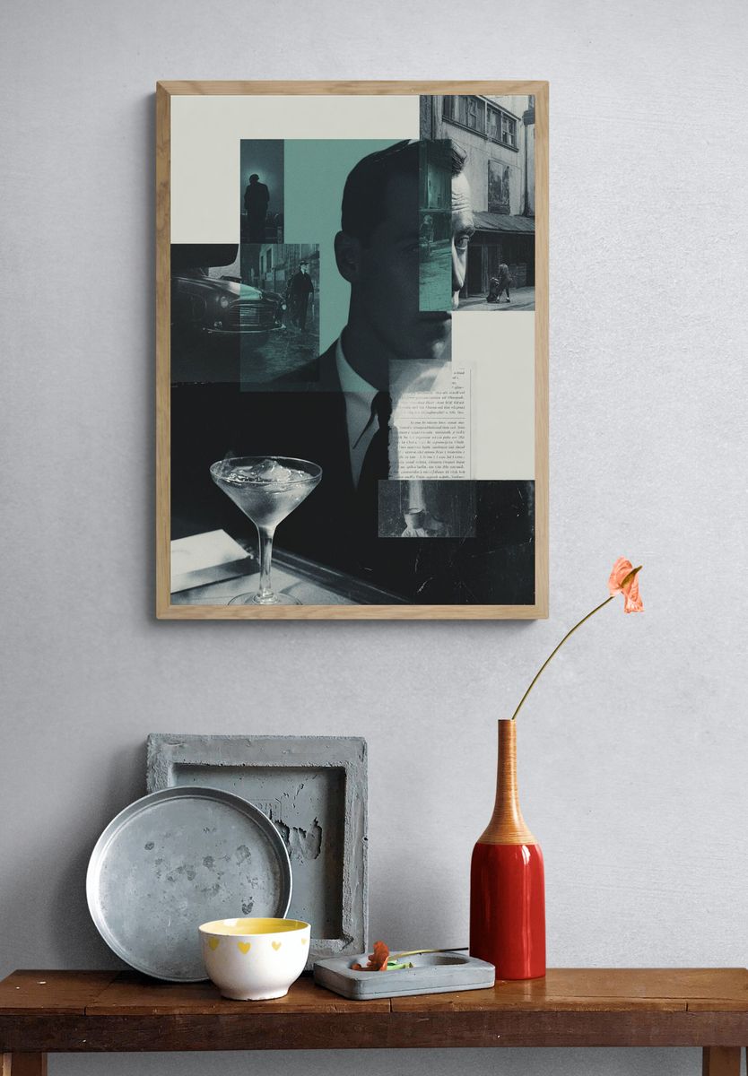 Noir Collage — Vintage Print. — room view 3