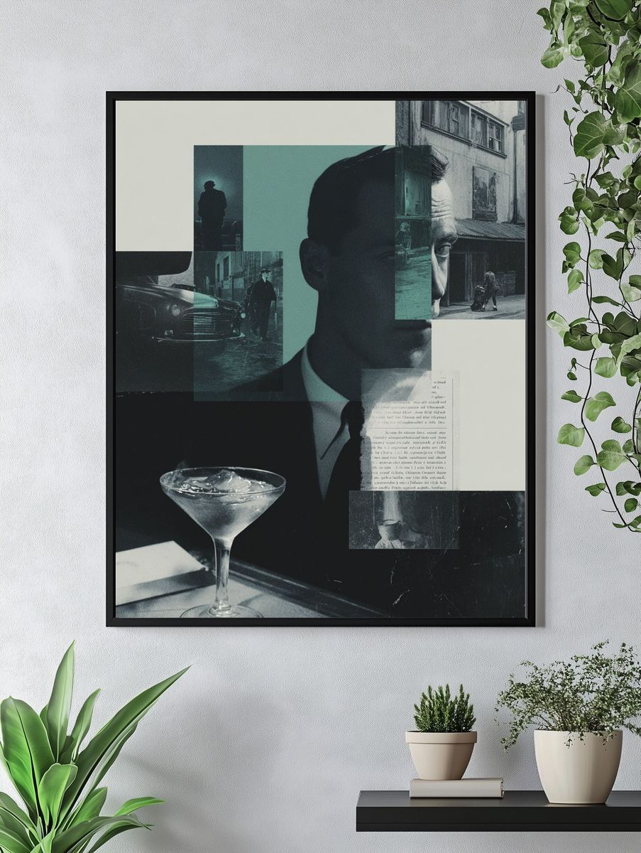 Noir Collage — Vintage Print. — room view 4