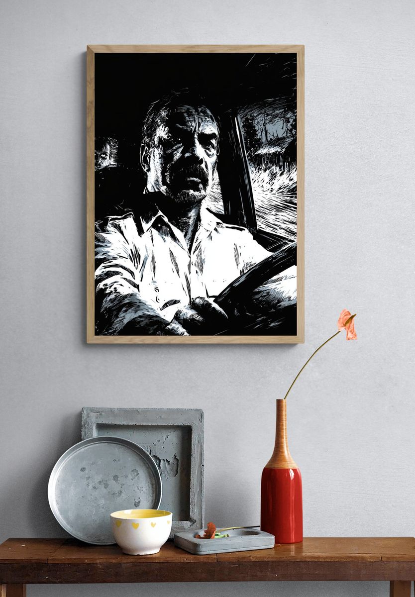 Noir Driver Portrait Print. — room view 3