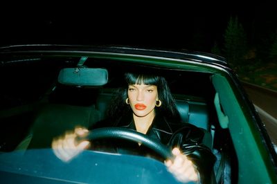 Night Drive Portrait Poster. poster