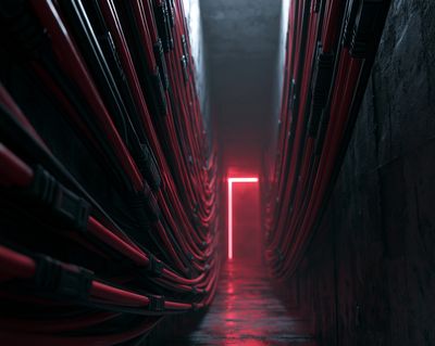 Neon Corridor — Photography Print. poster print