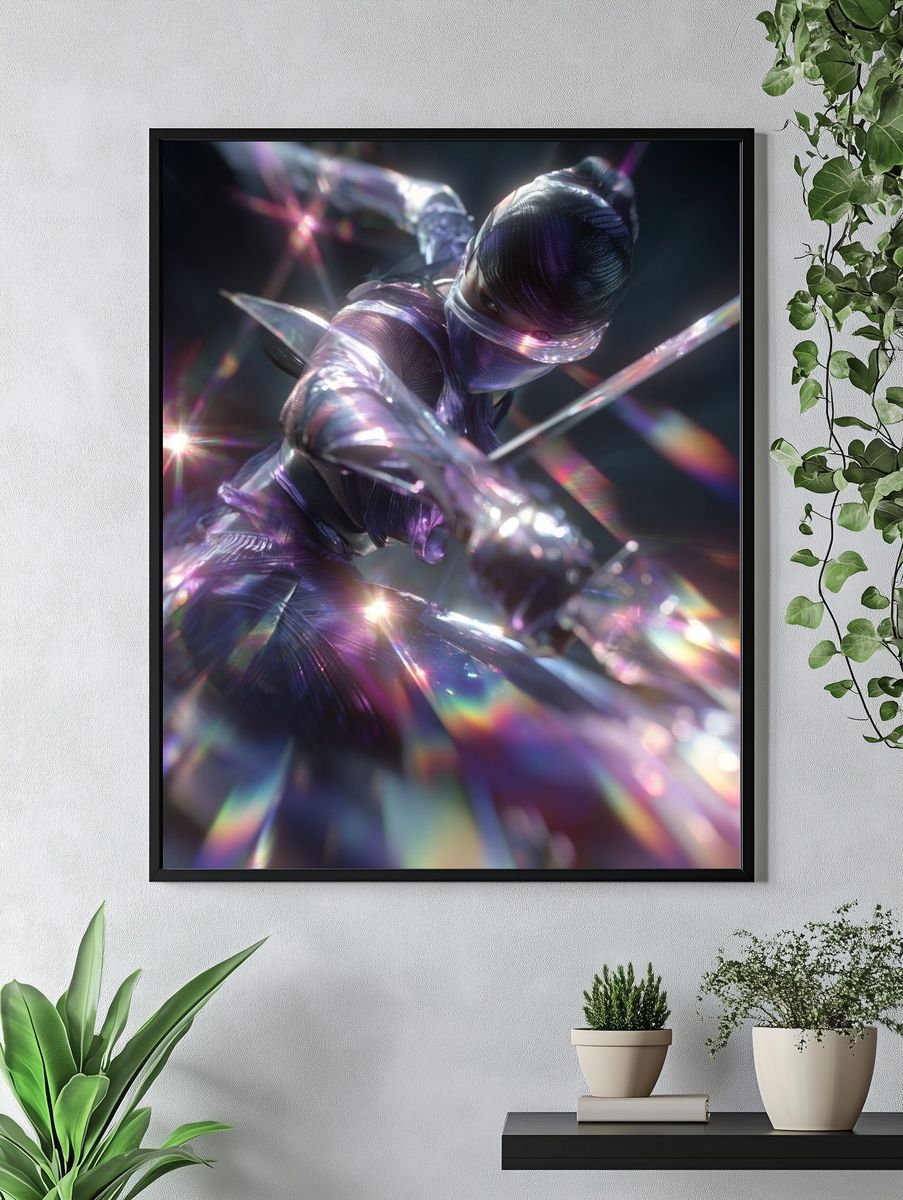 Futuristic Ninja Warrior Poster. — room view 4