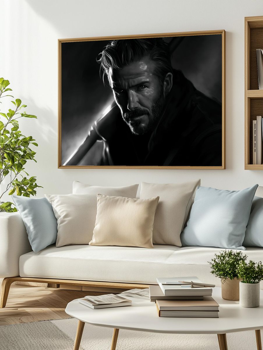 Moody Noir Portrait Poster. — room view 2