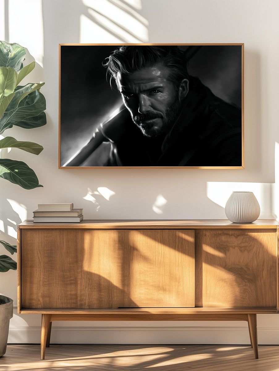 Moody Noir Portrait Poster. — room view 3