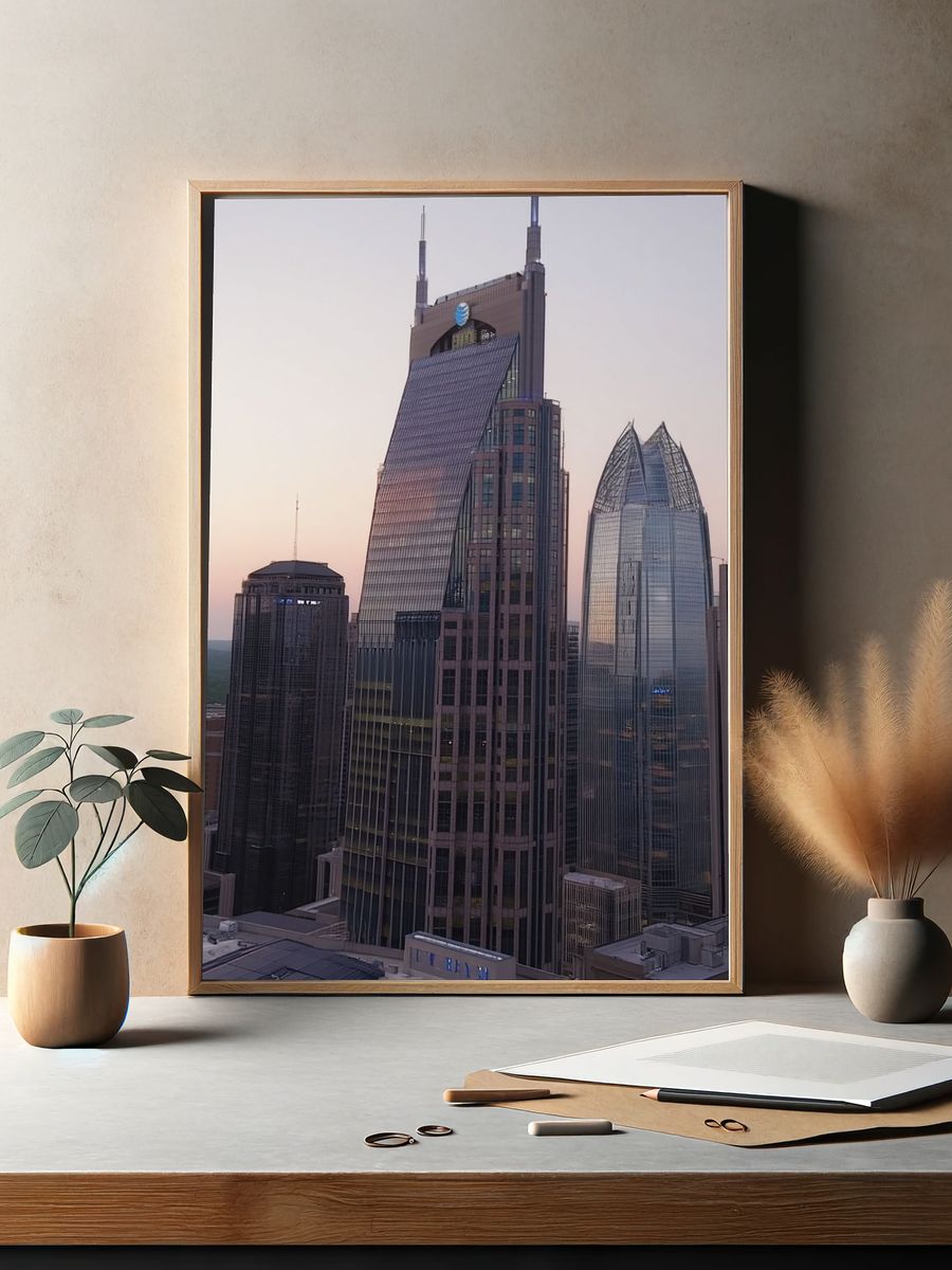 Nashville Skyline — Photography Print. — room view 2