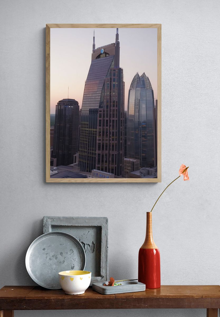 Nashville Skyline — Photography Print. — room view 3