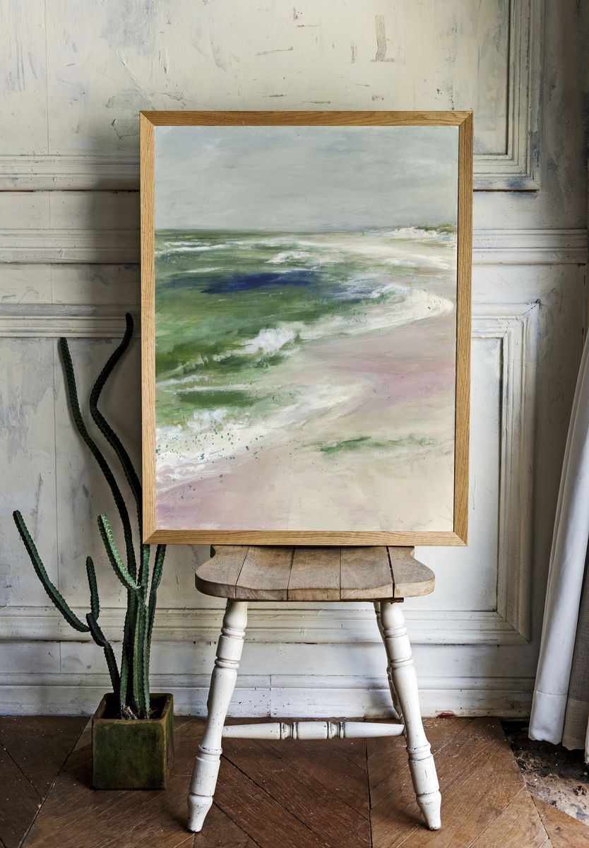 Ocean Waves — Fine Art Print. — room view 1