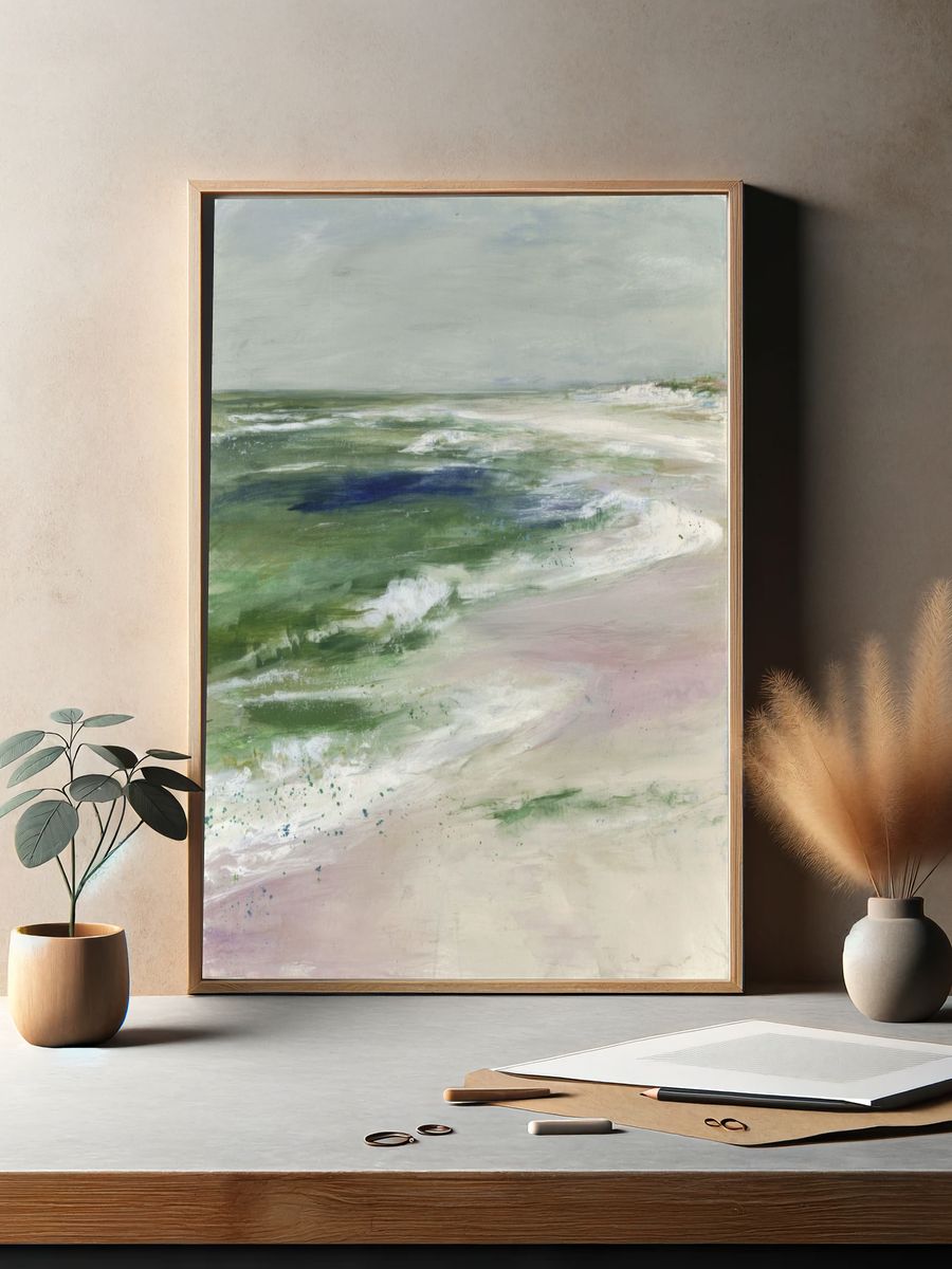 Ocean Waves — Fine Art Print. — room view 2