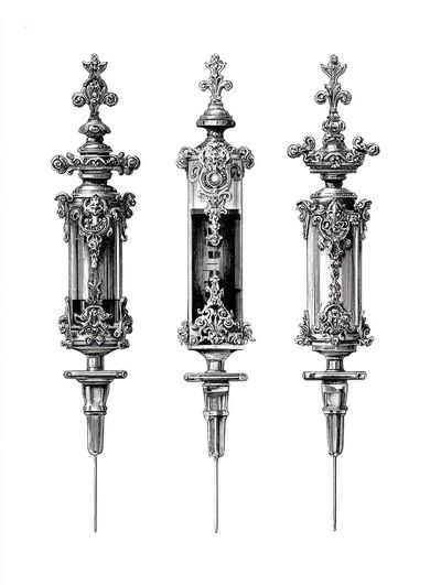 Ornate Syringe Illustration Poster. poster