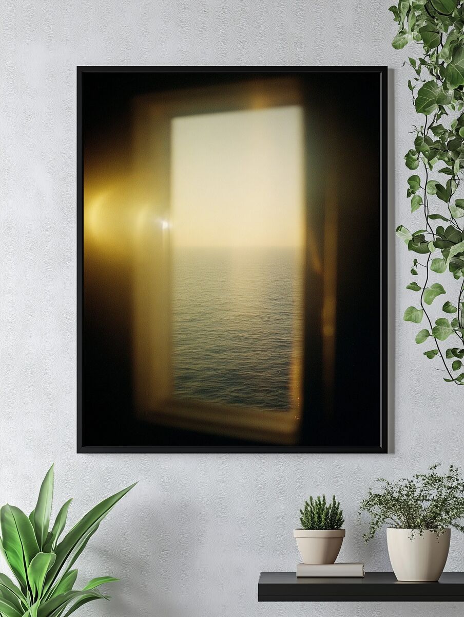 Ocean Through Window — Photography Print. — room view 4