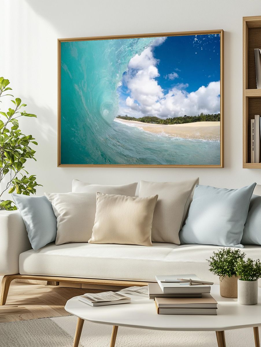 Ocean Wave — Photography Print. — room view 2
