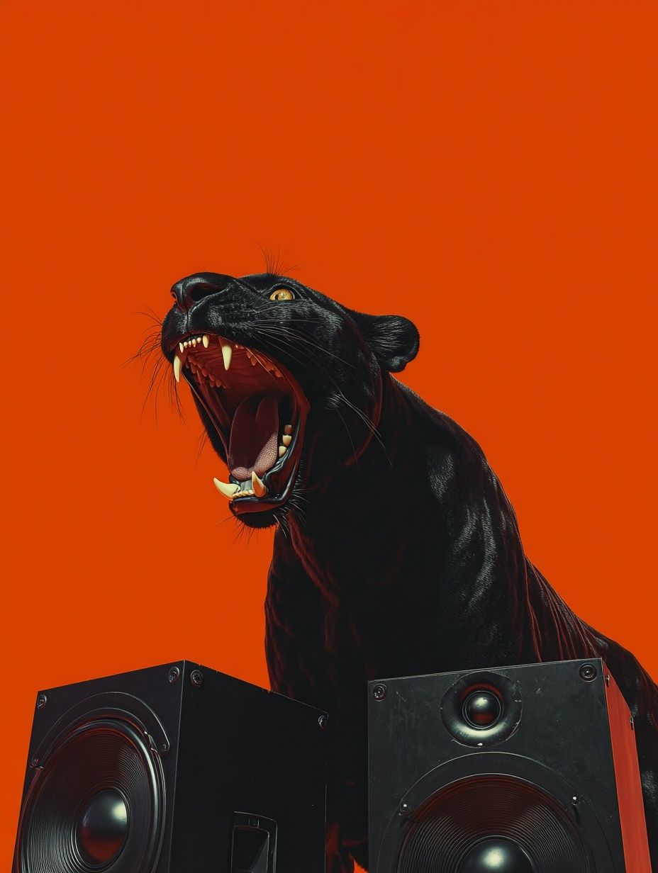 Roaring Panther — Contemporary Print. poster detail