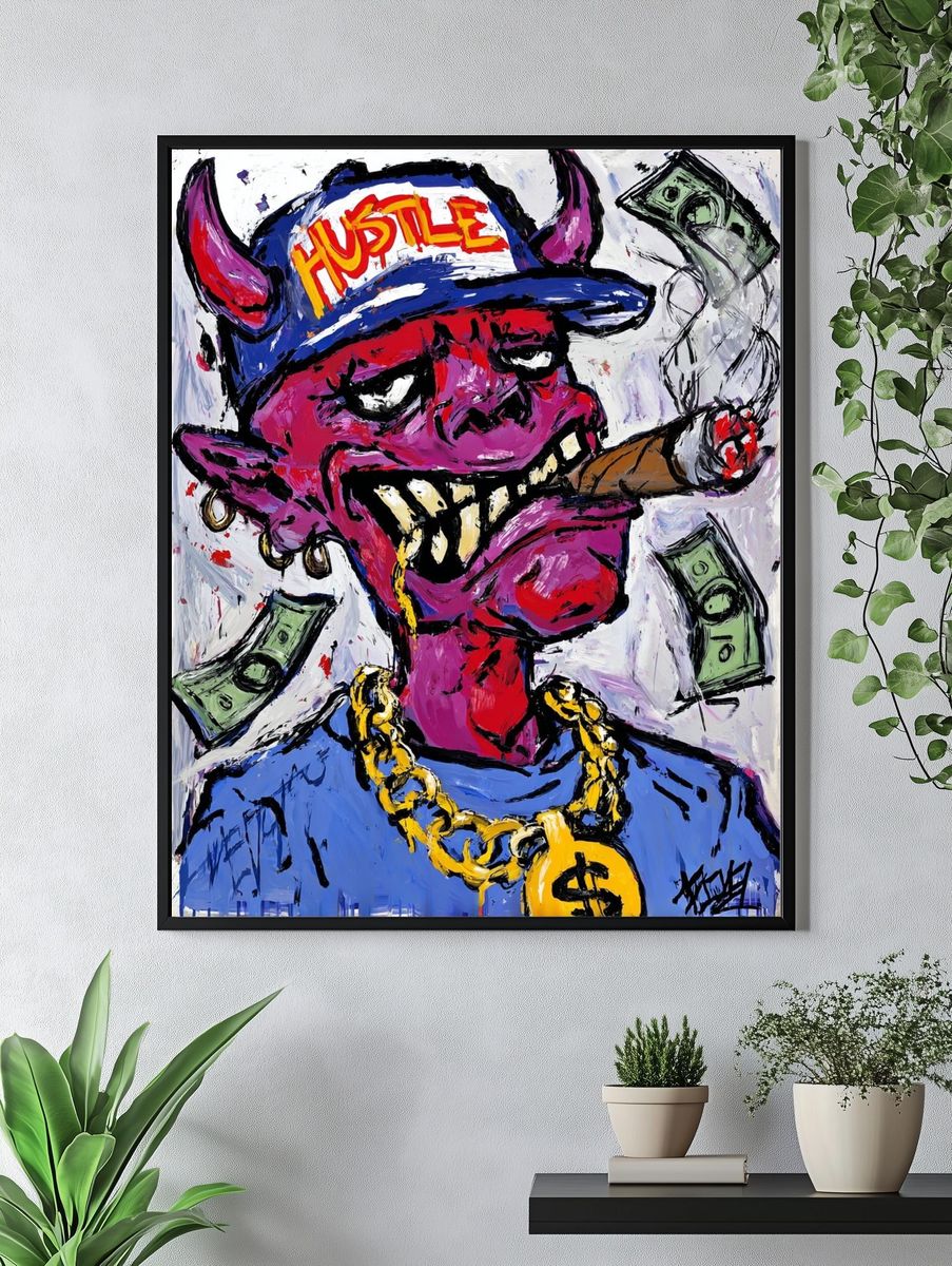 Hustle Demon — Pop Art Print. — room view 4