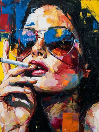 Bold Woman with Sunglasses — Pop Art Print. poster print