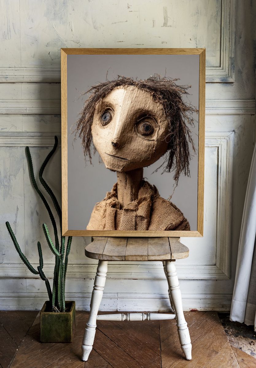 Whimsical Paper Doll — Art Print. — room view 1