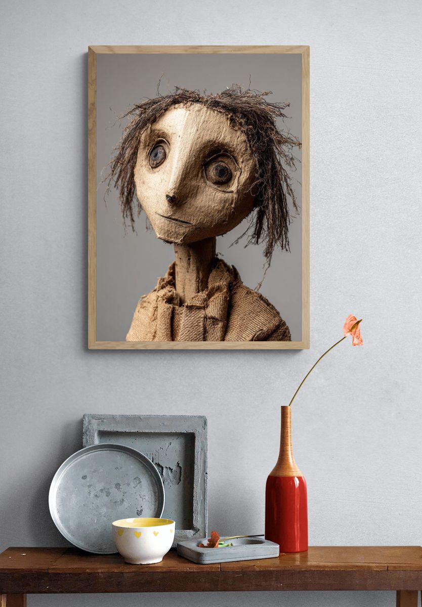 Whimsical Paper Doll — Art Print. — room view 3