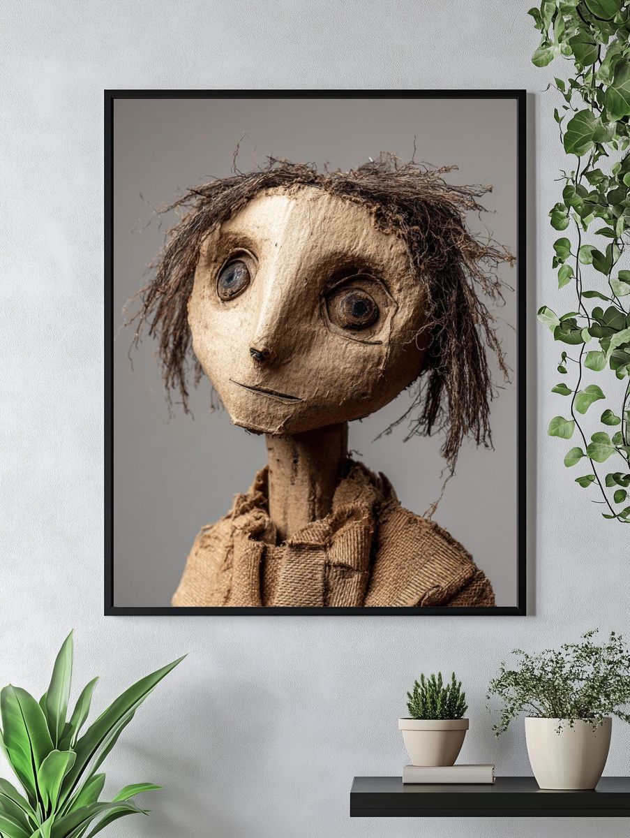 Whimsical Paper Doll — Art Print. — room view 4