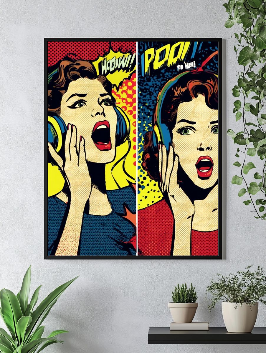 Pop Art Comic Woman Poster. — room view 4