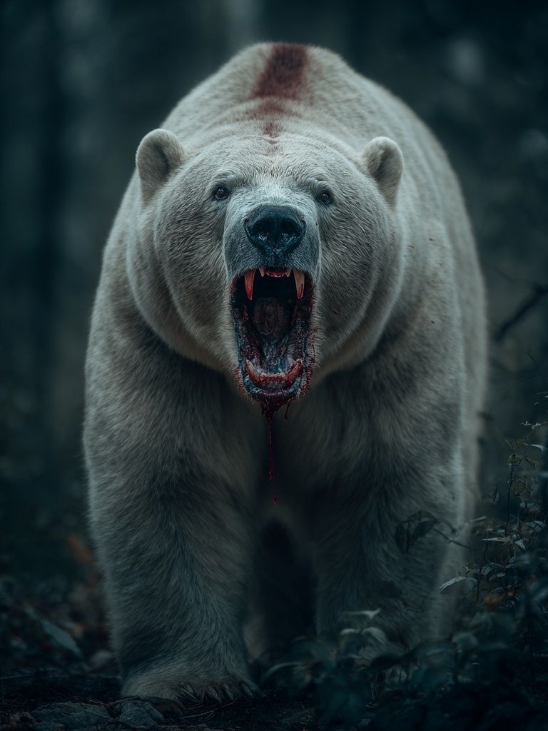 Fierce Polar Bear Photography Poster. poster detail