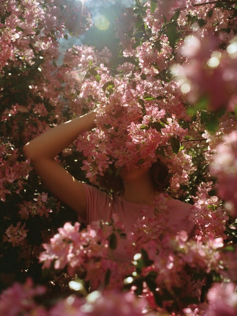 Pink Blossom Portrait Photography Poster. poster detail