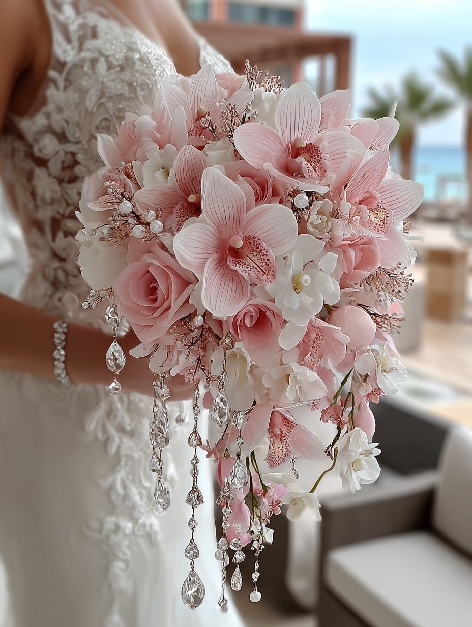 Pink Bridal Bouquet Photography Poster. poster — photography art