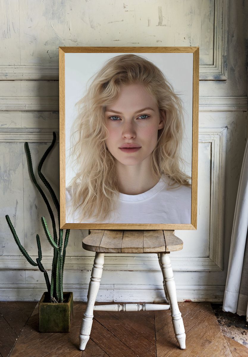 Natural Beauty Portrait Poster. — room view 1