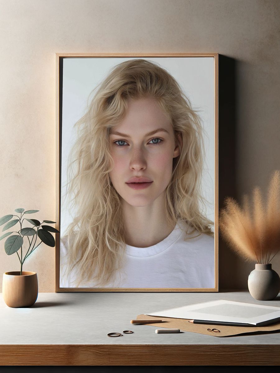 Natural Beauty Portrait Poster. — room view 2