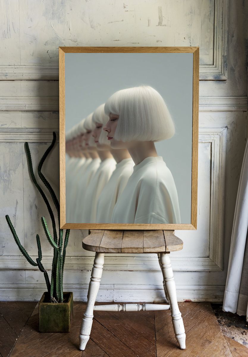 Platinum Bob Portrait Print. — room view 1