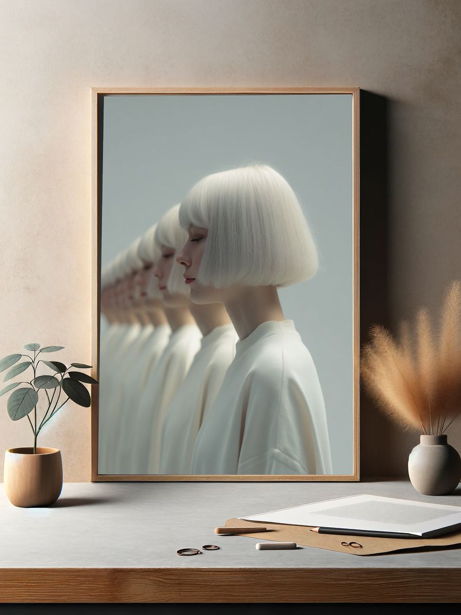 Platinum Bob Portrait Print. — room view 2