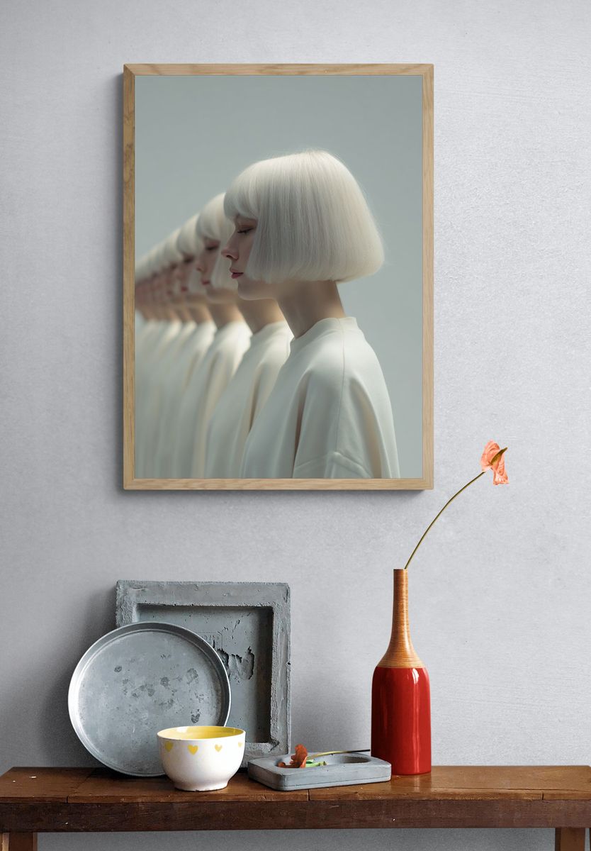 Platinum Bob Portrait Print. — room view 3