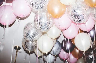 Colorful balloons in a party. poster