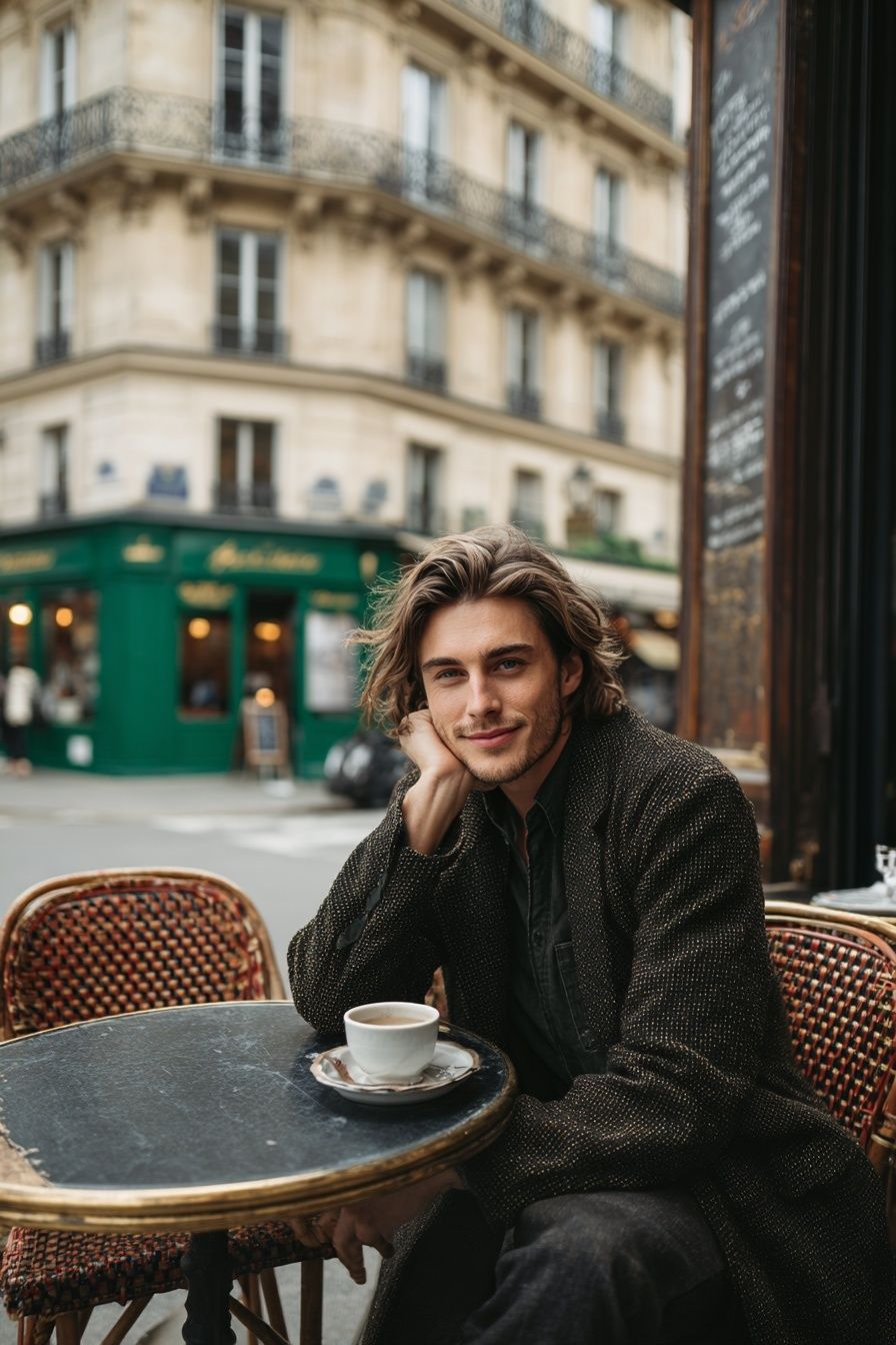 Paris Café Portrait Photography Poster. poster — photography art