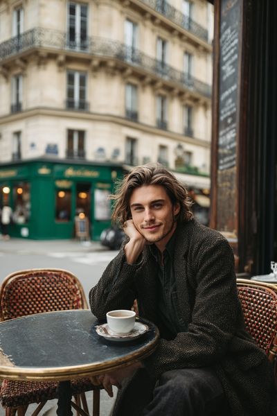 Paris Café Portrait Photography Poster. poster