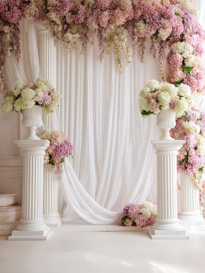 Pastel Floral Archway Photography Poster. poster print