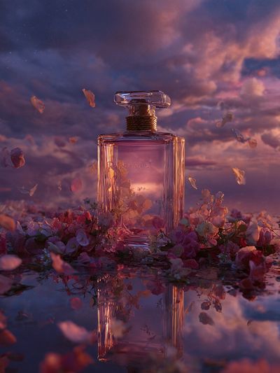 Dreamy Perfume Bottle Photography Poster. poster print