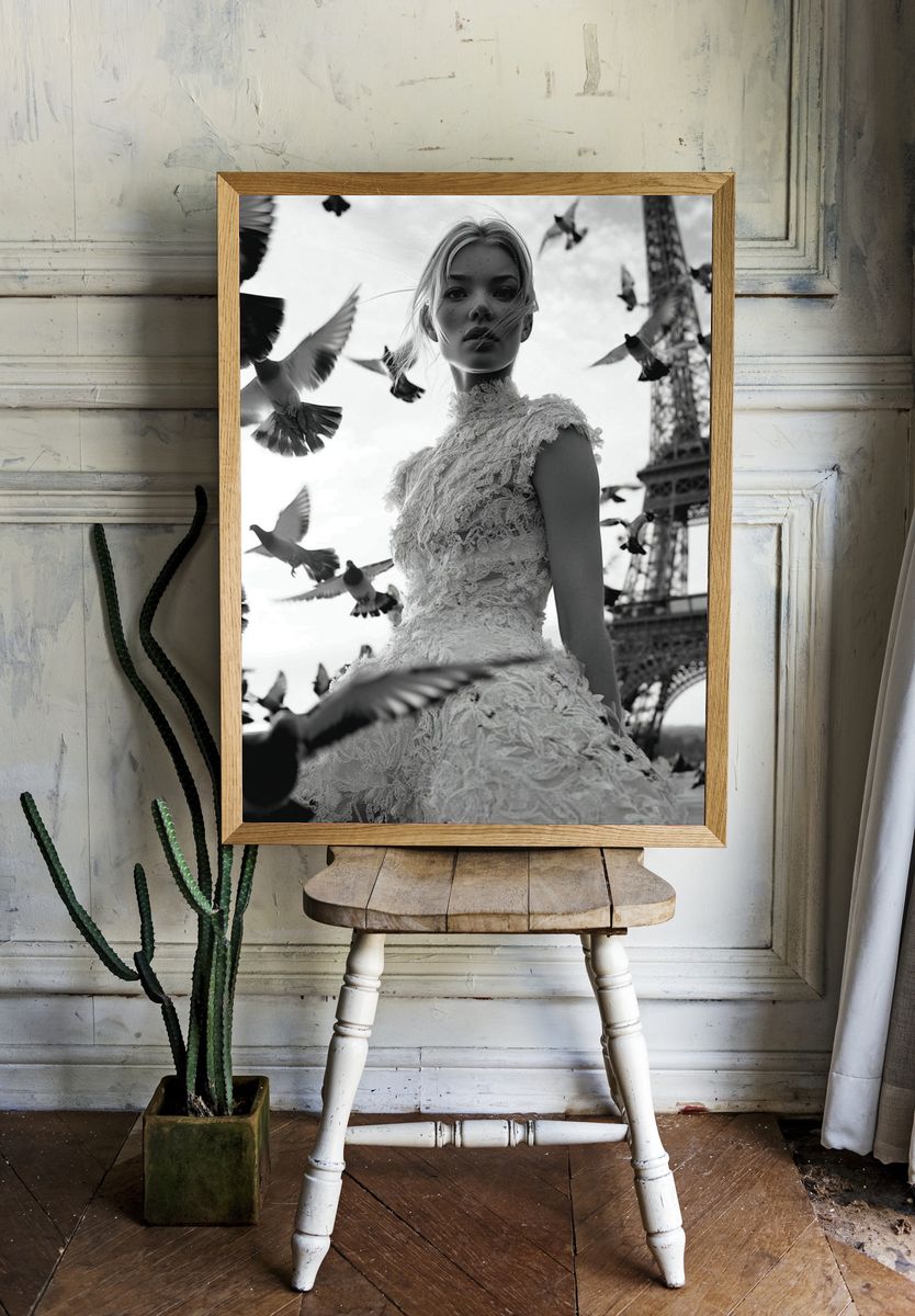 Eiffel Tower Fashion Photography Poster. — room view 1