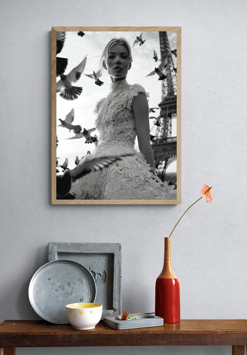 Eiffel Tower Fashion Photography Poster. — room view 3