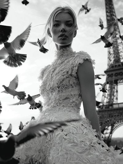 Eiffel Tower Fashion Photography Poster. poster print