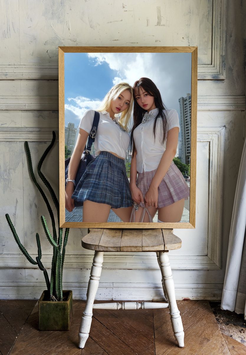 Urban Fashion Duo — Photography Print. — room view 1