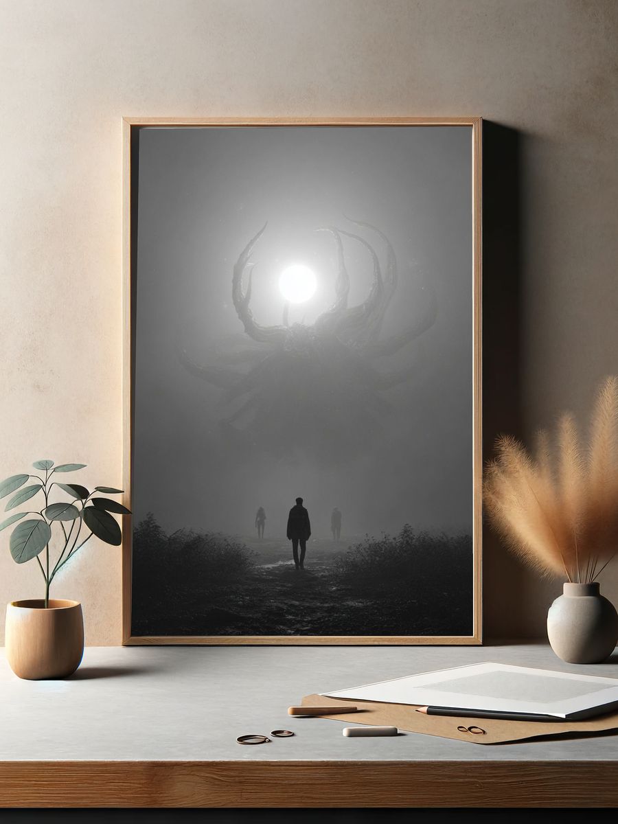 Foggy Alien Encounter Photography Poster. — room view 2