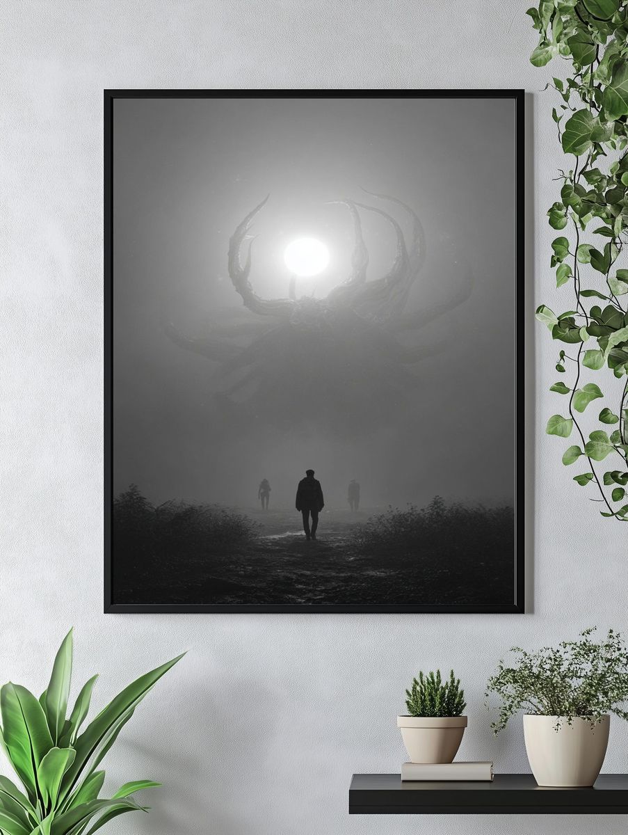 Foggy Alien Encounter Photography Poster. — room view 4